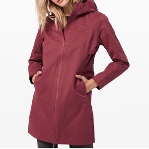 lululemon athletica Maroon Hooded Trench Coat